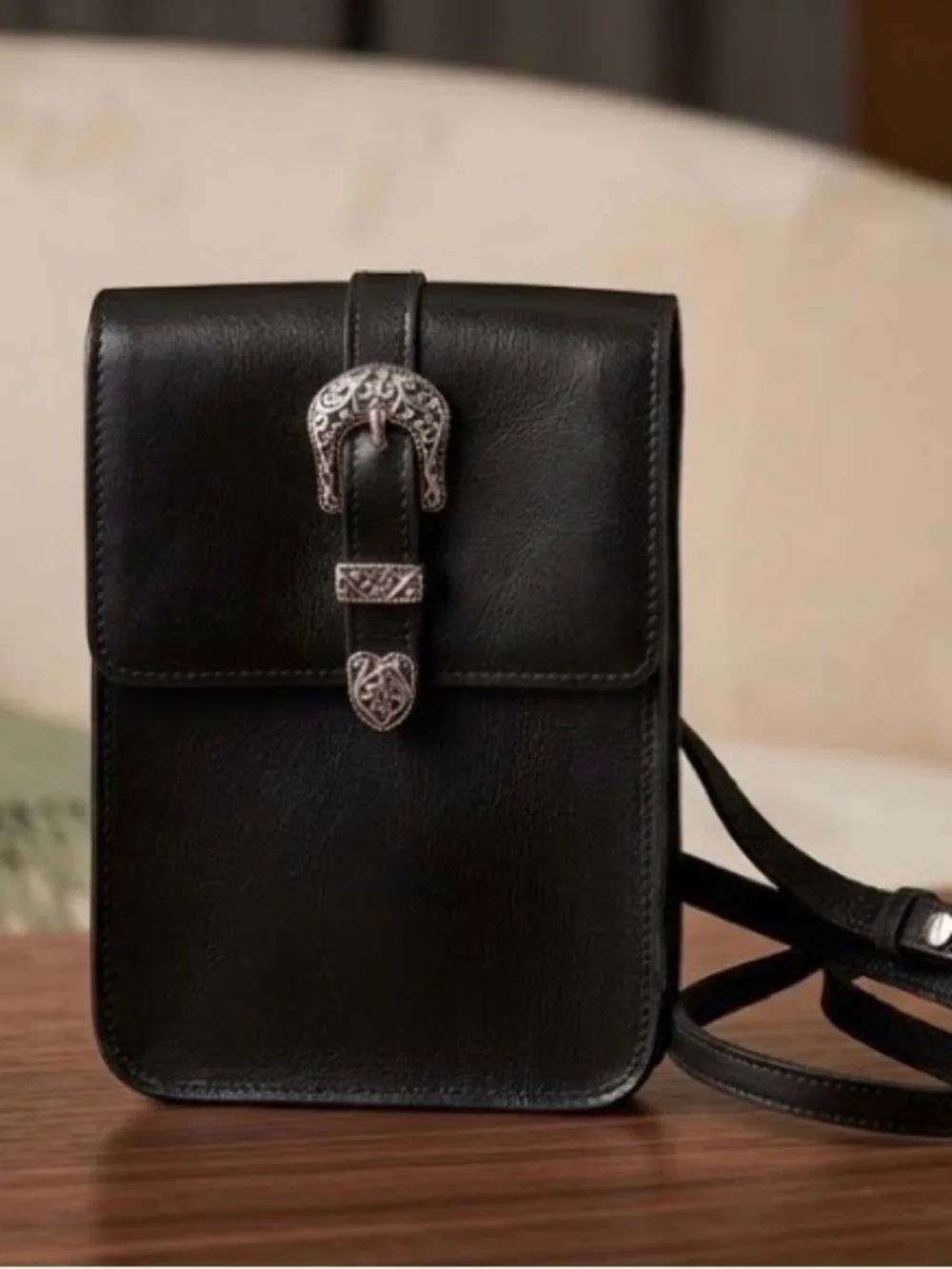 Most Wanted USA Crossbody Bag With Decorative Western Silver Buckle